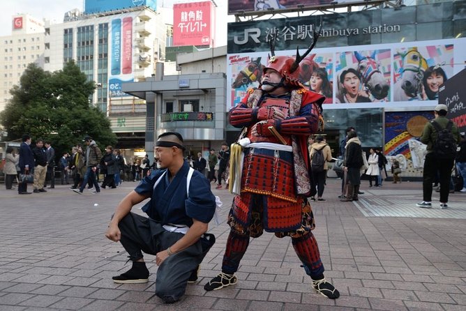 Samurai Photo Shooting at Street in Shibuya