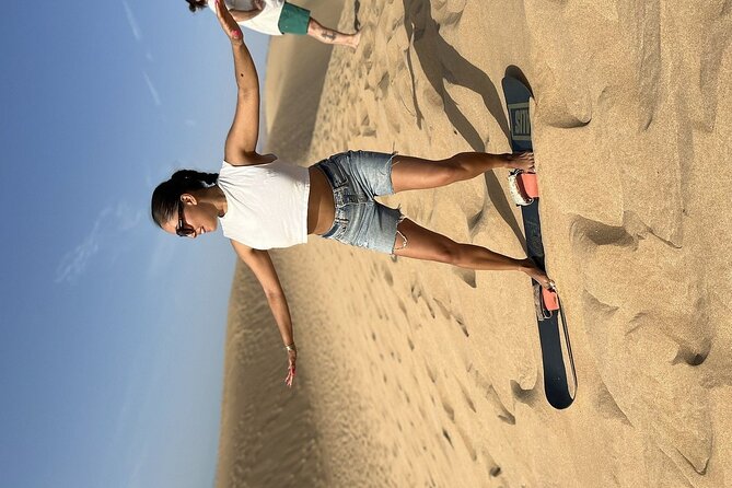 Sandboarding With Panoramic Views of the Ocean and Agadir Desert