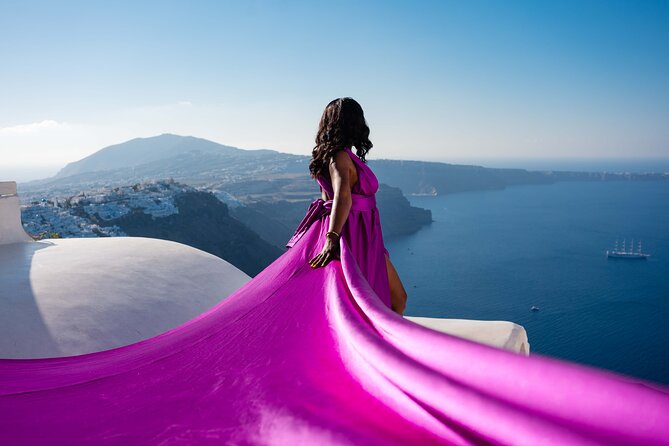 Santorini Flying Dress Photoshoot & Video by Professionals