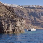 1 santorini private caldera catamaran cruise with meal and drinks Santorini: Private Caldera Catamaran Cruise With Meal and Drinks