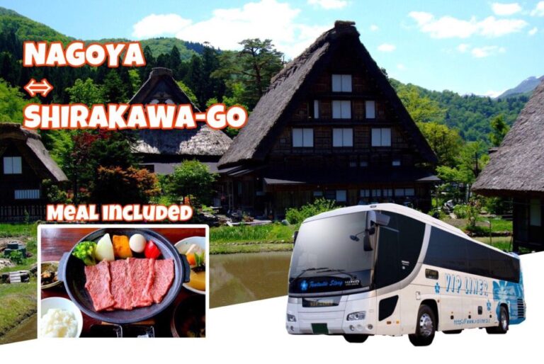 Shirakawa-Go From Nagoya 1D Bus Ticket With Hida Beef Lunch
