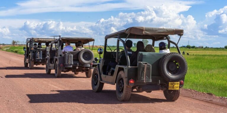 Siem Reap: Countryside Sunset Jeep Tour With Drinks