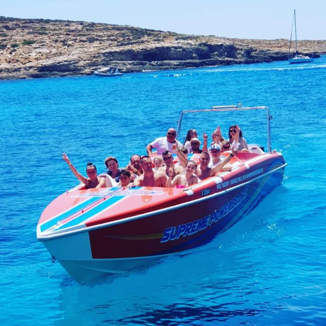 Sliema: Powerboat Trip to Gozo With Caves and Island Stop