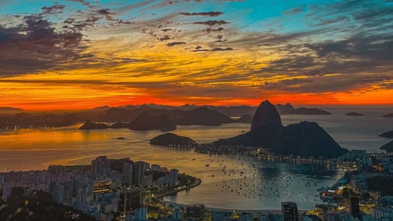 Sunrise at Dona Marta Viewpoint Christ the Redeemer