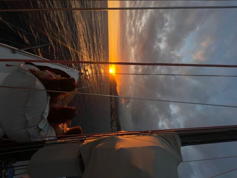 Sunset on a Sailing Boat