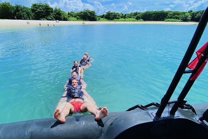 Swim N Chill on a Military Style Speedboat
