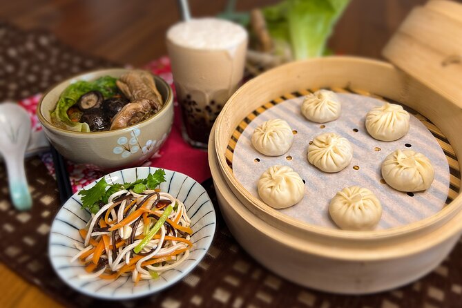 Taiwan Traditional Delicacies Experience, Xiao Long Bao, Chicken Vermicelli With Mushroom and Sesame