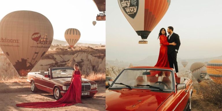 Taking Photos With a Classic Car in Cappadocia