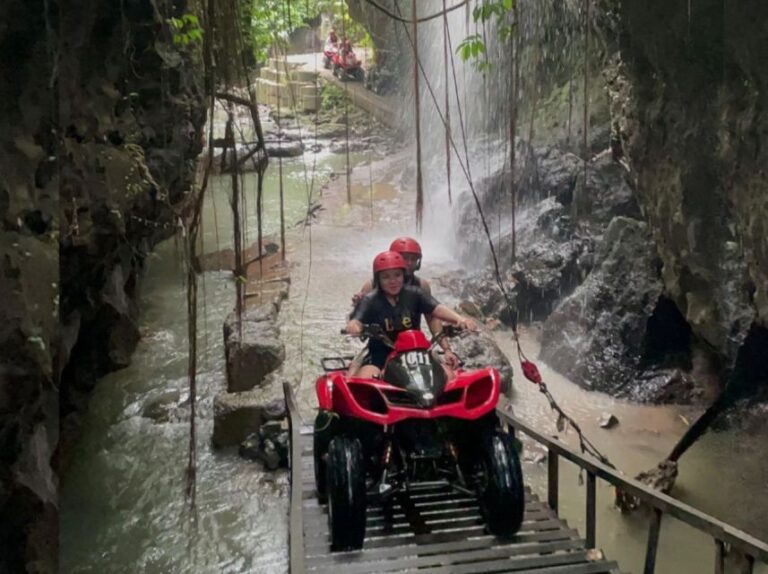 Ubud: Quad ATV Waterfalls & Barong Caves