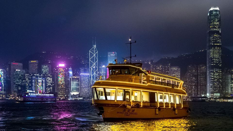 1 victoria harbour night or symphony of lights cruise Victoria Harbour Night or Symphony of Lights Cruise