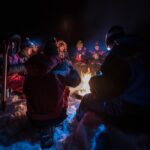 1 winter night campfire with chances of seeing northern lights Winter Night Campfire With Chances of Seeing Northern Lights