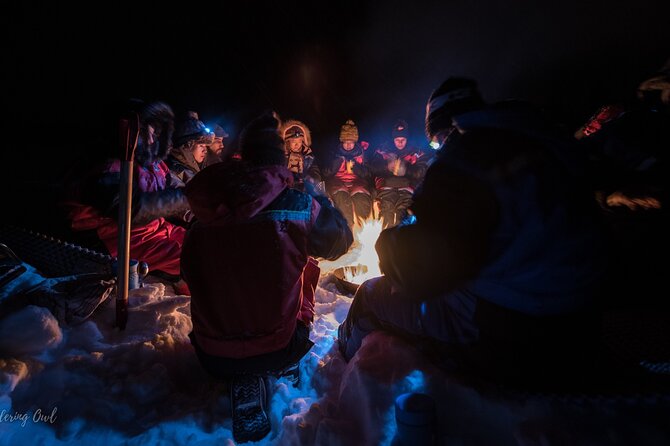 Winter Night Campfire With Chances of Seeing Northern Lights