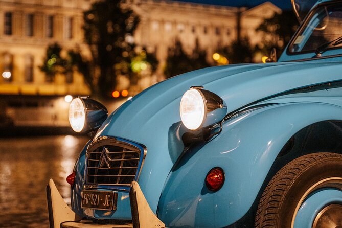 2-hour Private Night Ride in a Citroën 2CV in Paris - Pickup Information and Cancellation Policy