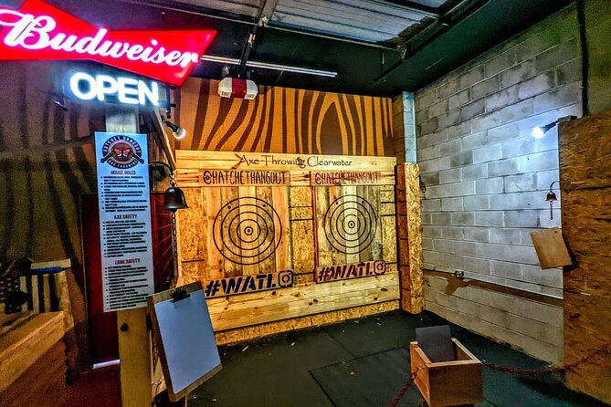 90 Minute Axe Throwing Guided Experience in Clearwater at Hatchet Hangout - Booking Information