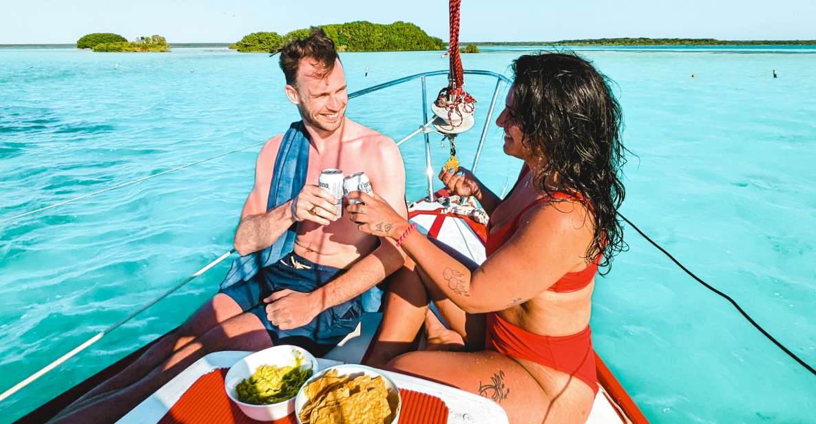 Bacalar: Private Lagoon Sailing Trip With Homemade Guacamole - Tour Description