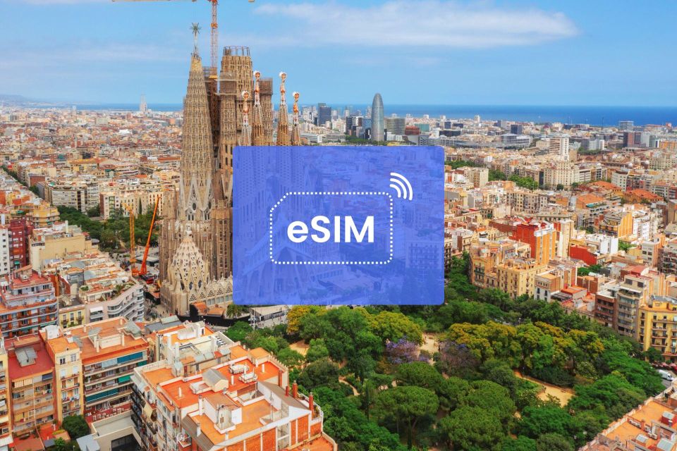 Barcelona: Spain or Europe Esim Roaming Mobile Data Plan - Seamless Data Connection in Spain