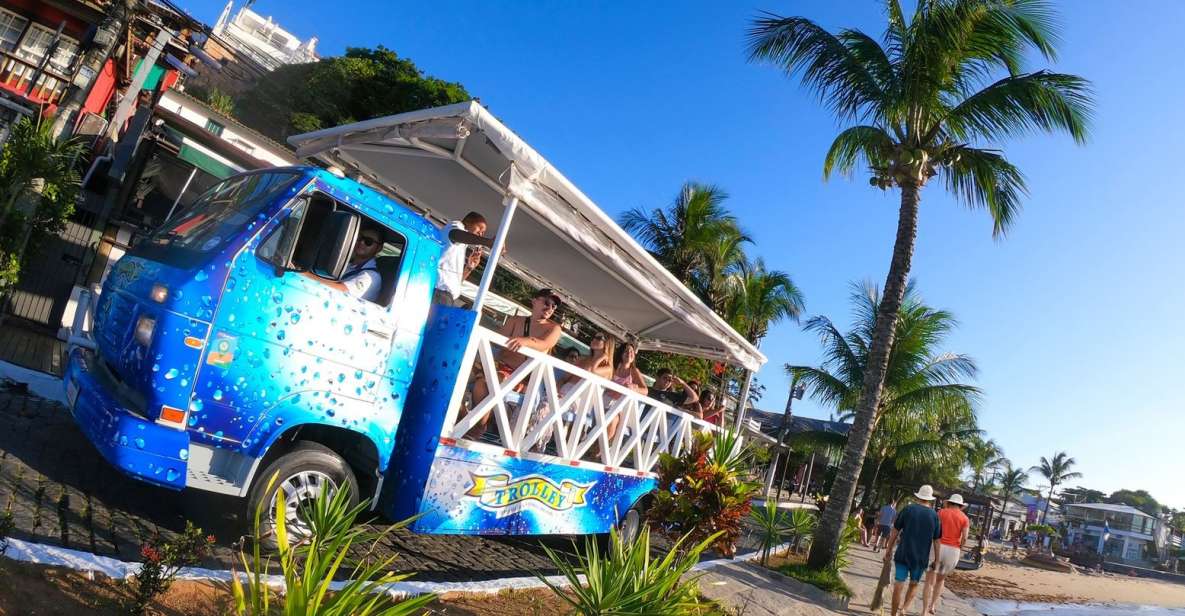 Buzios: City Tour by Trolley With 12 Beaches and Pickup - Cancellation Policy and Pickup Details