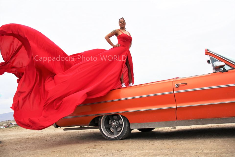 Cappadocia Photo Shoot With Classic Car and Flying Dress - Host and Language