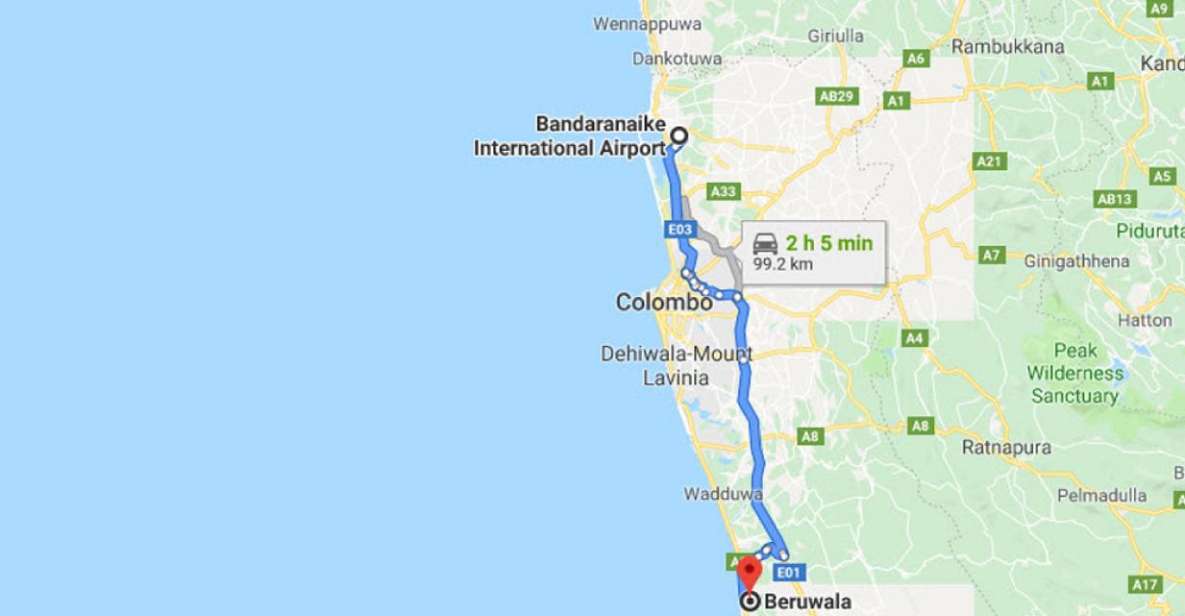 Colombo: CMB Airport to Beruwala City Private Transfer - Activity Details