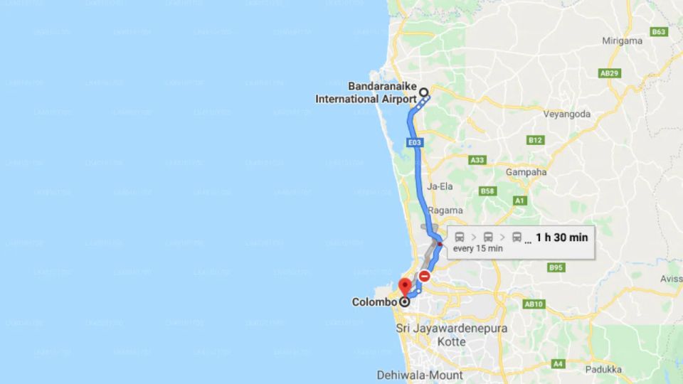Colombo: Colombo Airport (CMB) and Colombo City Transfer - Transfer Experience