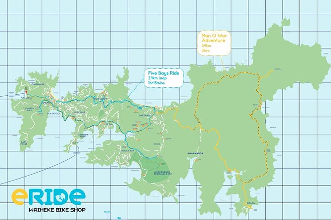 Eride Waiheke 5 Bays Ride - Operating Hours and Information