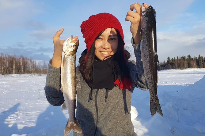 Fairbanks Ice Fishing Expedition in a Heated Cabin With Fish Cookout - Experience Details