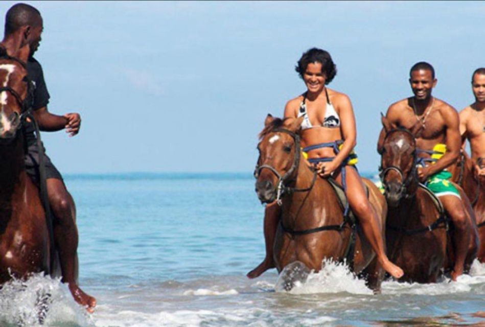 From Montego Bay: Horseback Riding-Swim & Dunns River Falls - Dunns River Falls Experience