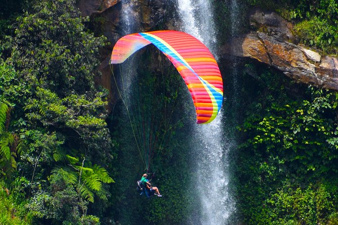 Fun RAFTING Awesome PARAGLIDING Over Giant Waterfalls From MEDELLIN - Scenic Paragliding Views