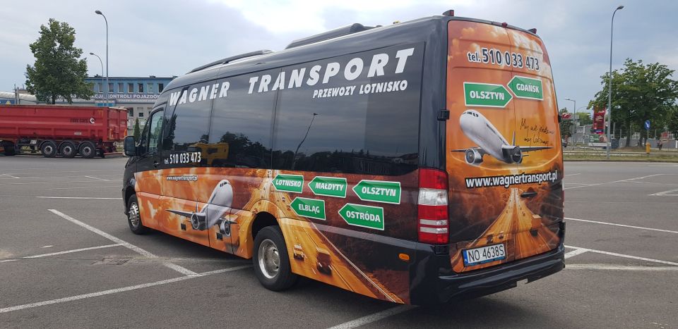 GdańSk Airport: Bus Transfer To/From Ostróda - Transport Details