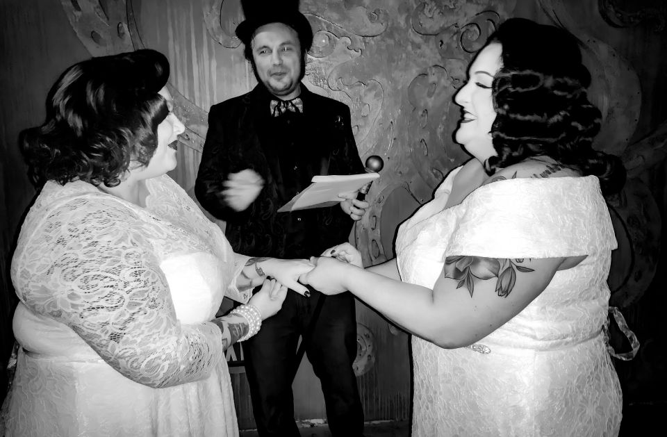 Goth Wedding Ceremony or Vow Renewal Fun Photos Included - Fun and Candid Photography Options