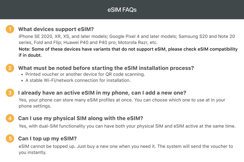 Japan: Esim Roaming Data Plan (0.5-2gb/ Day) - Esim Features