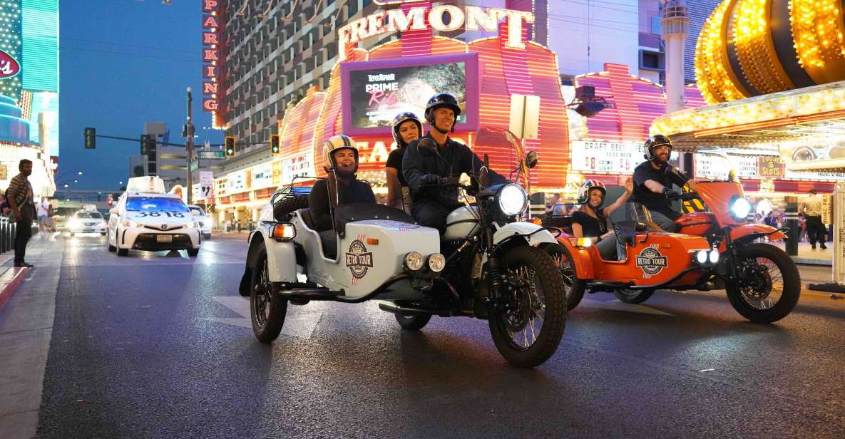 Las Vegas: Glittering Nightlife Evening Sidecar Tour - Tour Experience Highlights