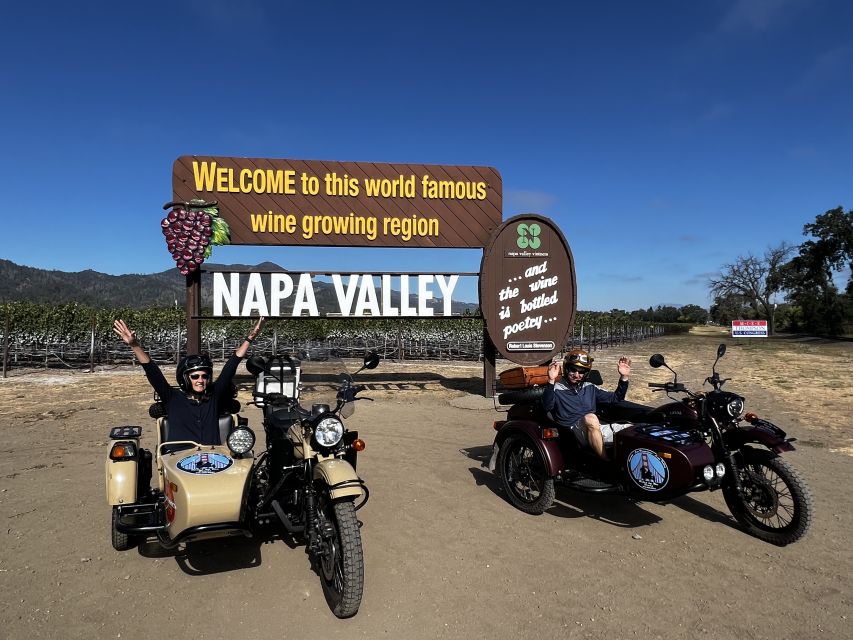 Napa Valley: Napa Valley Guided Sidecar Tour With 3 Wineries - Experience Highlights