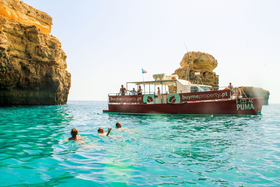 Quarteira: Benagil Cave Guided Catamaran Day Cruise & Drink - Experience Details