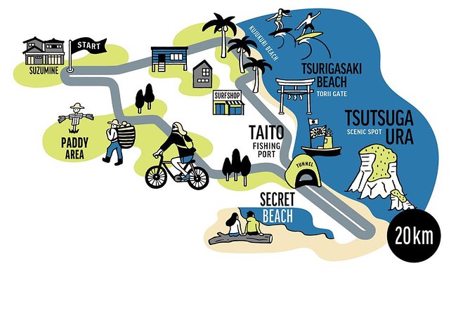 Rural Japan Cycling Tour to the Seaside in Ichinomiya - Itinerary Details