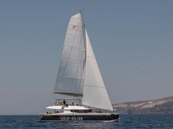 Santorini Luxury Catamaran Day Cruise With BBQ,Drinks,Transfer - Cancellation Policy