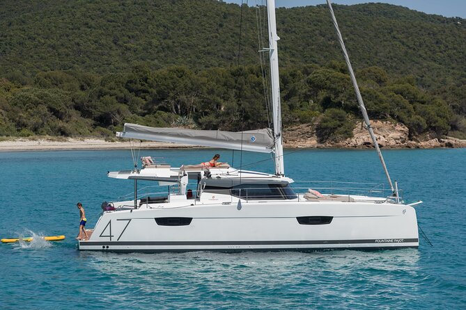 Semi-Private Brand-New Catamaran Cruise in Mykonos With Meal, Drinks & Transport - Pickup Logistics and Information