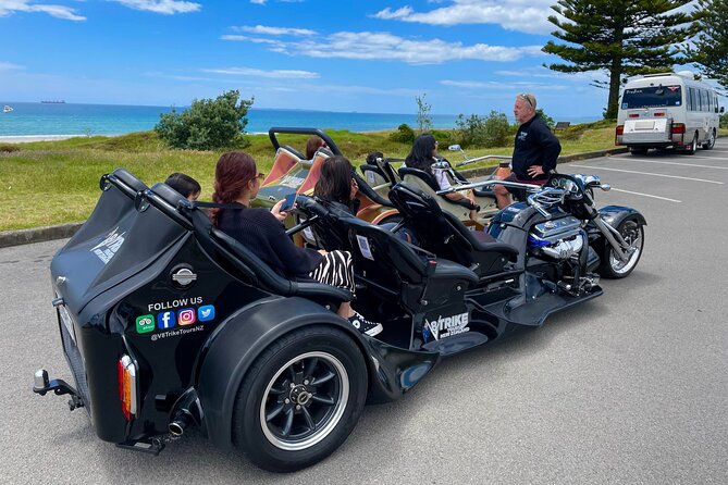 TAURANGA SHORE EXCURSION: Epic 25 Min V8 Trike Tour of Mt Maunganui & TAURANGA - V8 Trike Experience Highlights