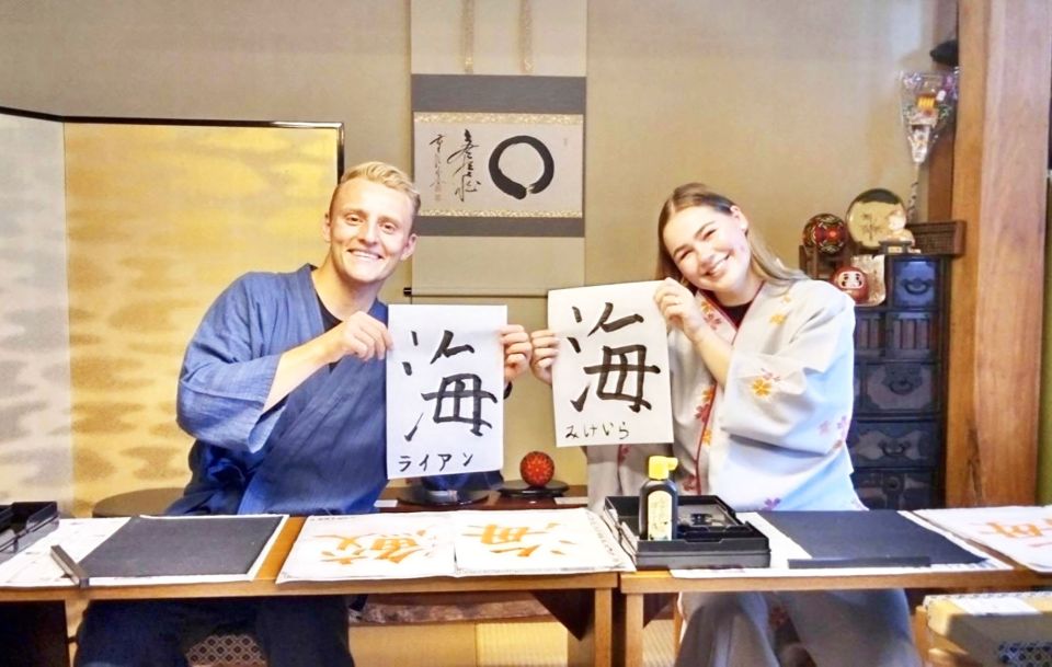 Calligraphy Experience With Simple Kimono in Okinawa - Experience Description