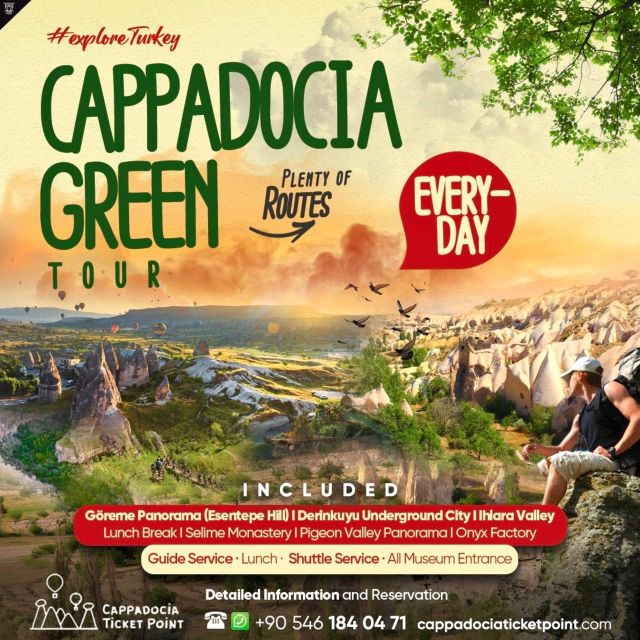 Cappadocia Green Tour (South of Cappadocia) - Inclusions