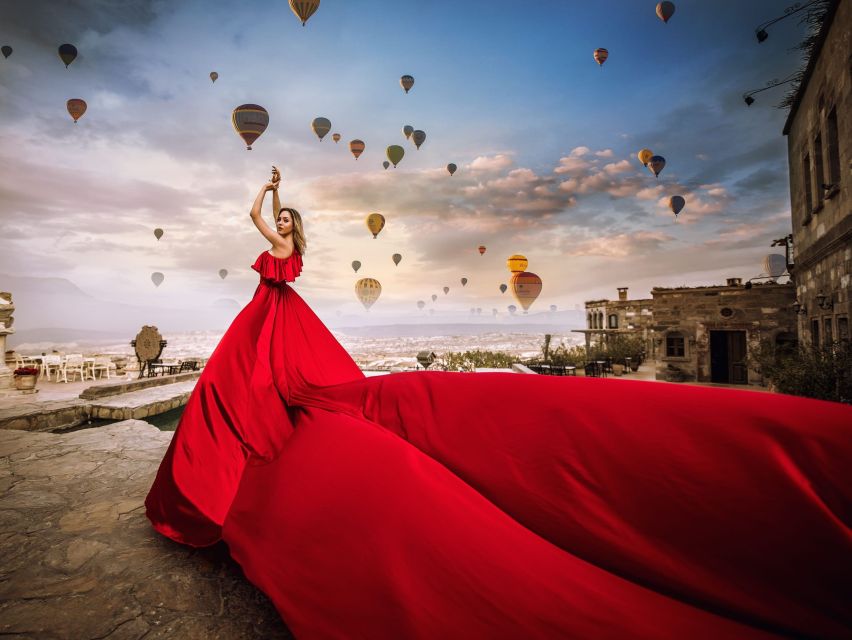 Cappadocia: Private Flying Dress Photoshoot at Sunrise - Instructor and Language