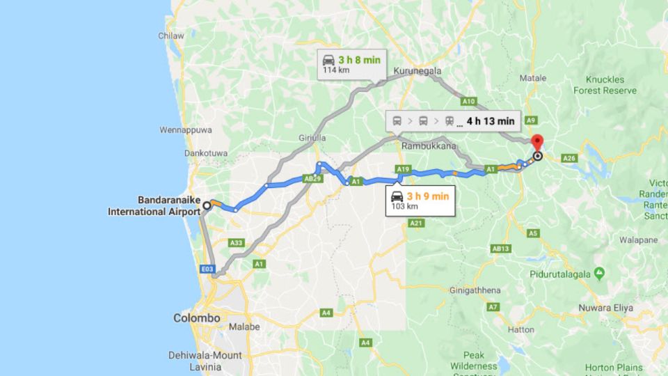Colombo: Colombo Airport (CMB) and Kandy City Transfer - Location Details
