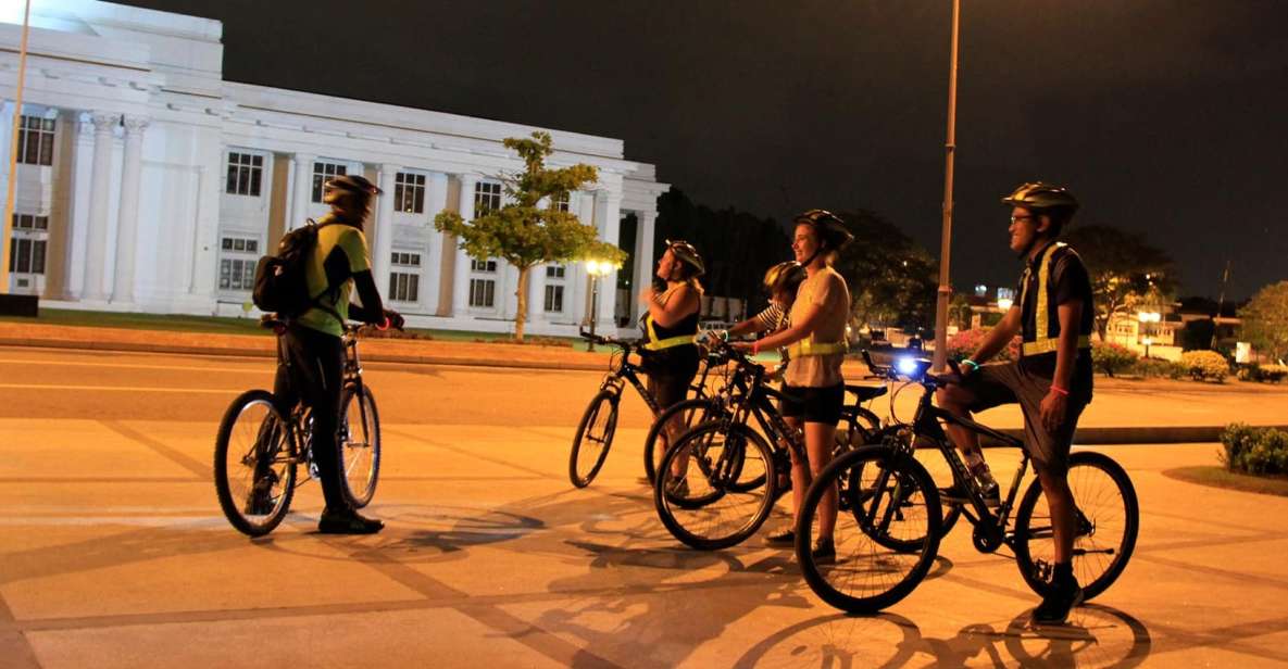 Colombo: Private Nighttime Biking Tour With Snacks - Key Landmarks and Tour Route