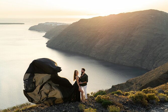 Flying Dress Photoshoot in Santorini: Happy Birthday Package - Professional Photography Services