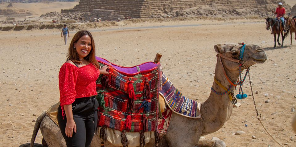 Giza: Pyramids At Sunset Guided Camel Tour