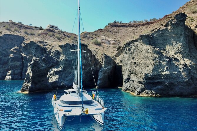 Infinity Blue Semi Private Sunset Cruise With Meal in Santorini - Hot Springs Stop Information