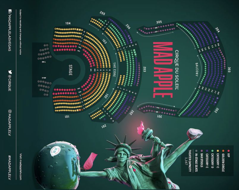 Las Vegas: Mad Apple by Cirque Du Soleil Admission Ticket - Event Details