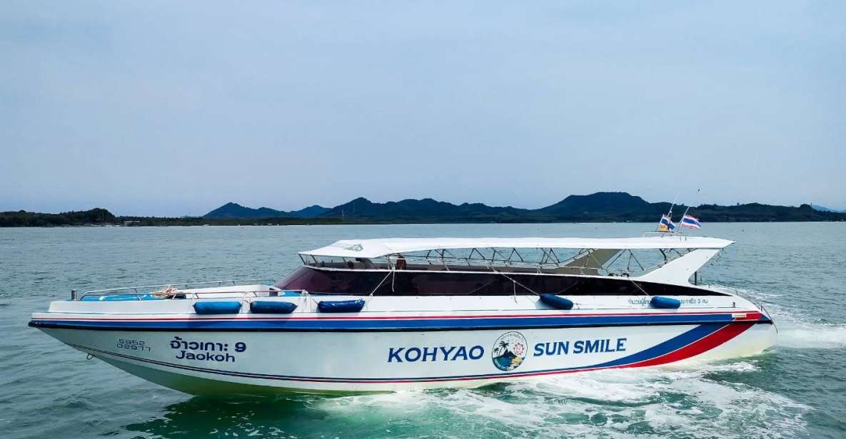 Phuket: Speedboat Transfer to Ao Nang or Railay via Ko Yao - Inclusions