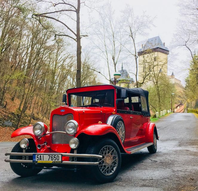 Prague: Fairytale Karlstejn Castle in Retro-Style Car - Location and Historical Significance