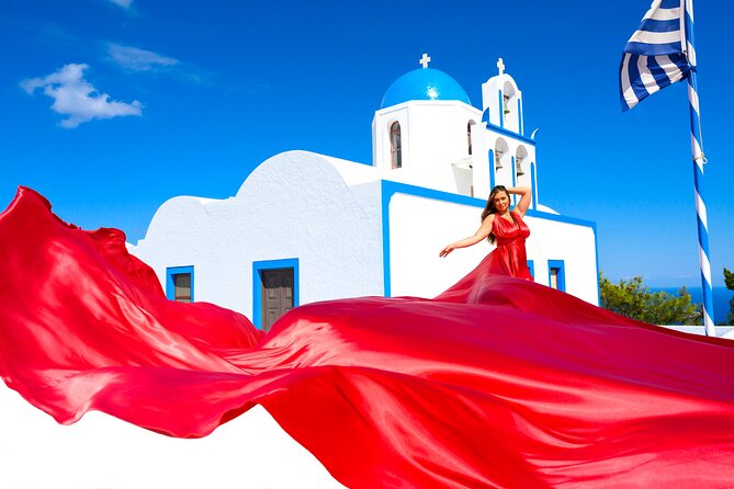 Private Flying Dress Photoshoot in Santorini - Dress Options and Locations